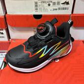 特步儿童正品 休闲皮面防水旋转纽扣小男童运动跑678415113795 冬季