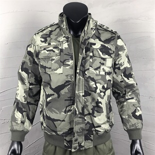 秋冬战术夹克飞行美军迷彩服男加厚保暖工装特种兵作训迷彩外套棉
