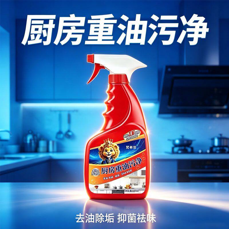 3瓶油污净强力去油污强效清洗清洁家用厨房油烟机厨房清洁好帮手