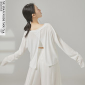 露后背开叉长袖 宽松现代舞服芭蕾舞蹈服成人练功服上衣女外搭罩衫