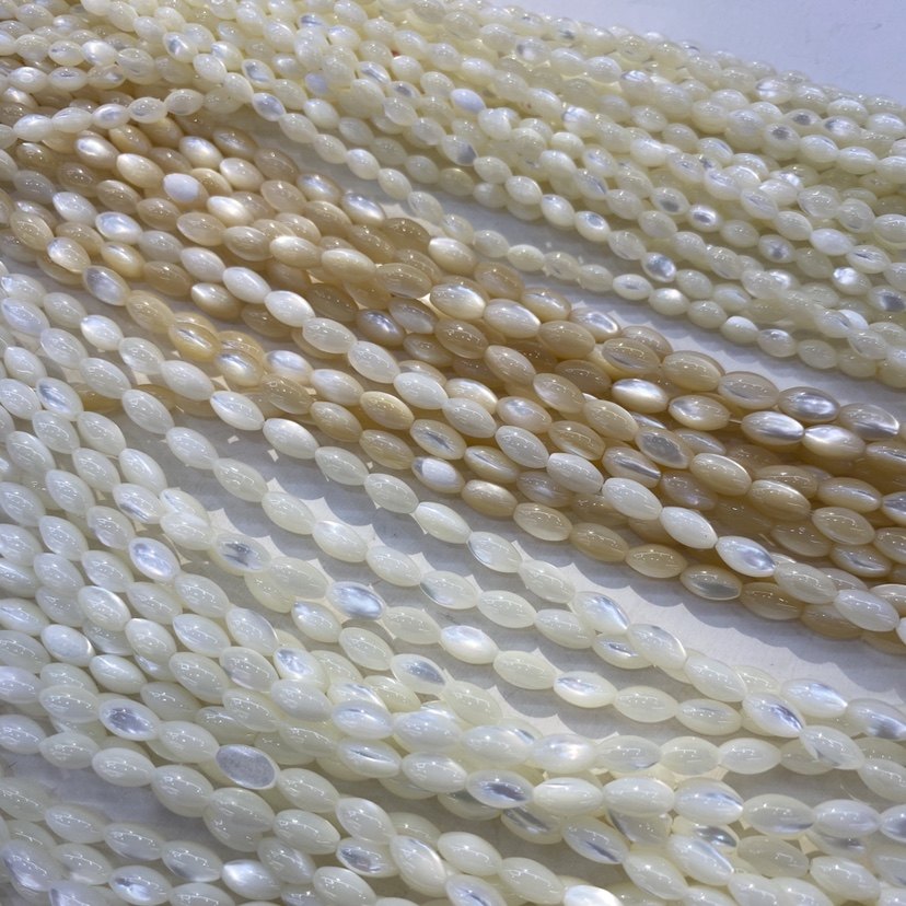 贝壳米珠按条多个尺寸天然贝壳珠马蹄螺米珠