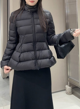 现货 2026立领排骨羽绒服短款收腰A字显瘦轻薄款小个子外套女秋