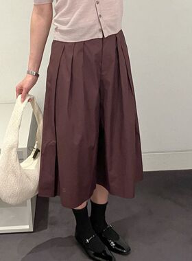 现货恋小维女装休闲版型百褶棉质阔腿裤1322823002春季1322823001