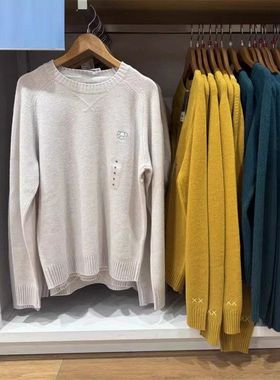 日单男装女装柔软绵羊毛圆领针织衫套头长袖毛衣毛衫25秋冬485271