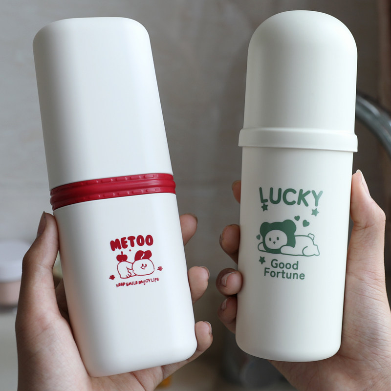 好看的牙刷杯旅行牙具收纳盒旅游便携漱口杯成人轻奢带盖洗漱杯子