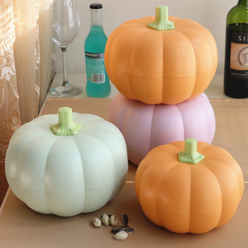 南瓜造型干果盘双层零食盘带盖