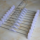 店裤 夹子裤 撑 挂晾裤 子裙子防滑衣架白色裙夹服装 架裤 夹家用塑料裤