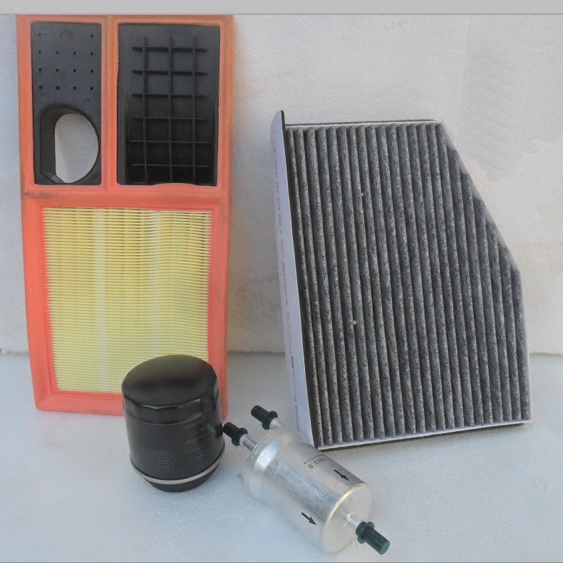 11-13款高尔夫6 1.6空气空调机油汽油滤芯滤清器格三滤四虑套装
