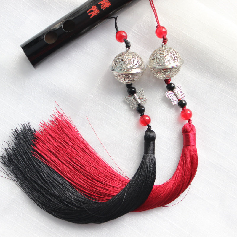 古风铃铛腰佩流苏挂件清心银铃配饰车挂汉服旗袍压襟扇笛穗中国风