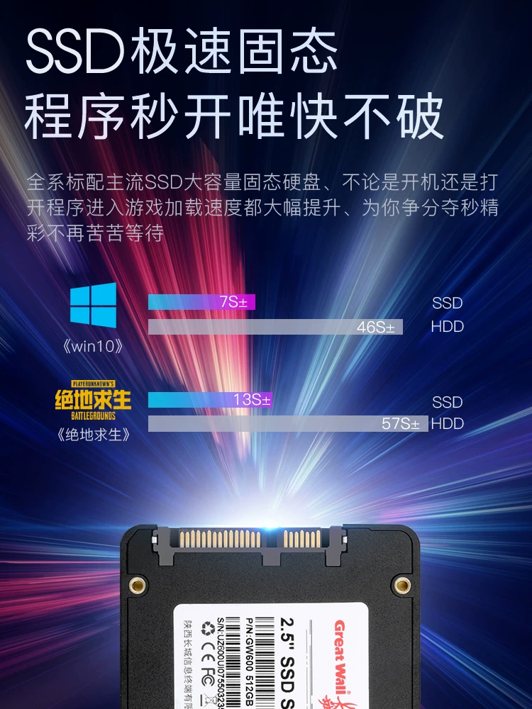 Great Wall genuine solid -state hard disk 1TB 2TB desktop notes high -speed SSD512G new solid -state hard disk wholesale