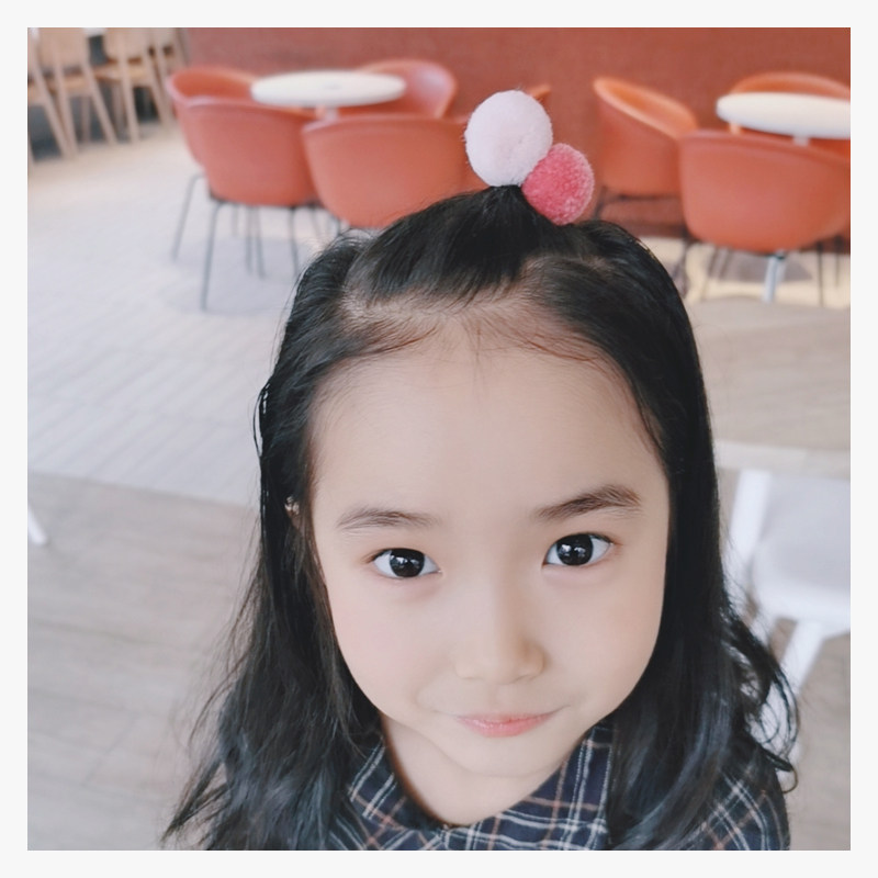 秋冬新款发饰可爱丸子头毛球复古头饰女孩扎头发皮筋不伤发圈头绳