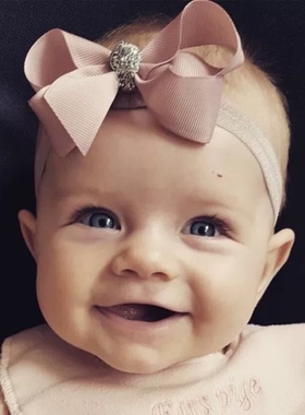 欧美宝宝发带基础款搭配bows蝴蝶结婴幼儿发夹神器弹力无痕头带