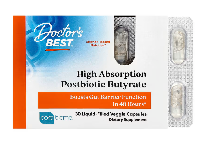 Doctor's Best 高吸收益生元丁酸30粒液体素食胶囊 butyrate
