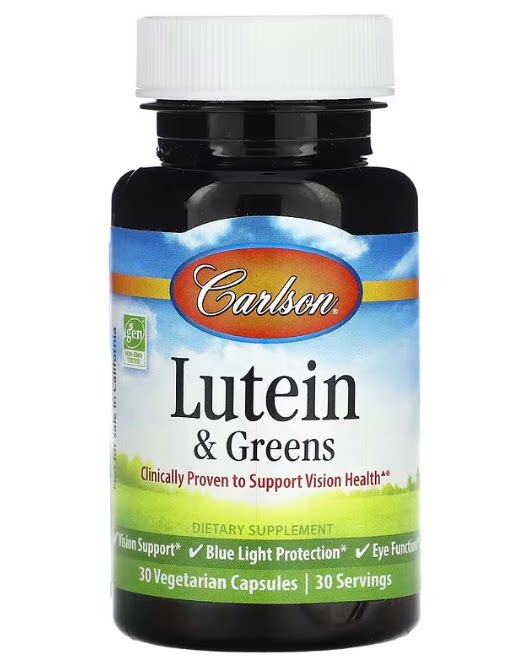 美国Carlson康一生抗氧化剂叶黄素胶囊Lutein每粒20mg*30粒