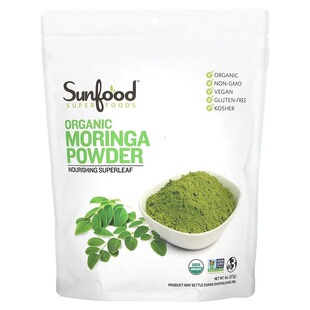 Sunfood Organic Moringa powder有机辣木粉227g 维生素铁 免疫