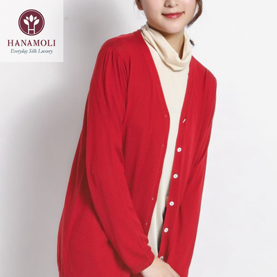 桑蚕丝真丝针织衫女薄款空调衫