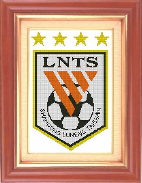 山东鲁能泰山队徽十字绣中超俱乐部标志队旗队标帮画线无印花