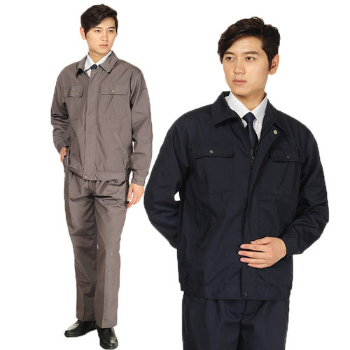 汽修车间秋冬长袖套装帆布劳保服