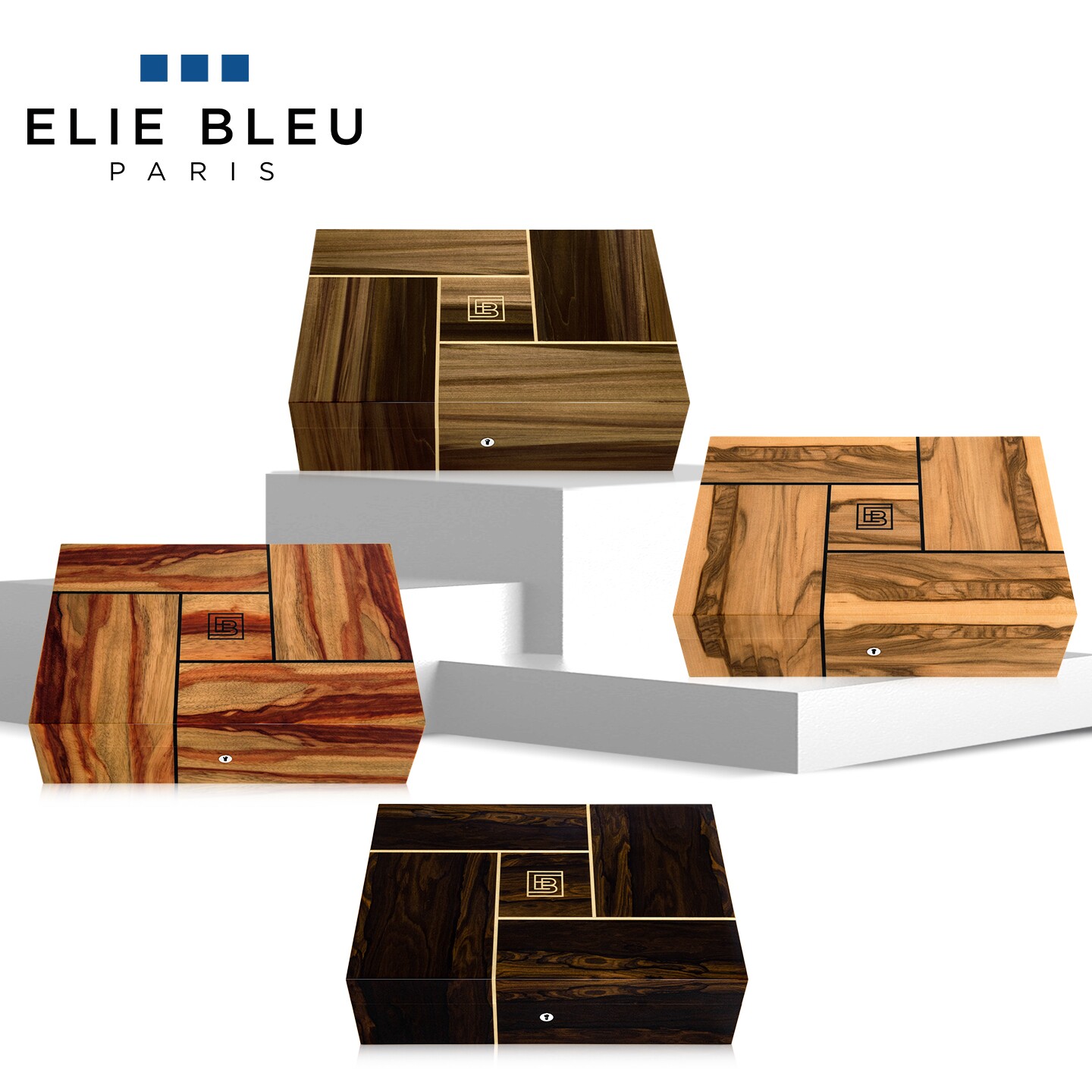 ELIE BLEU徽章雪茄保湿盒古巴男士专用烟盒高级大容量密封送礼