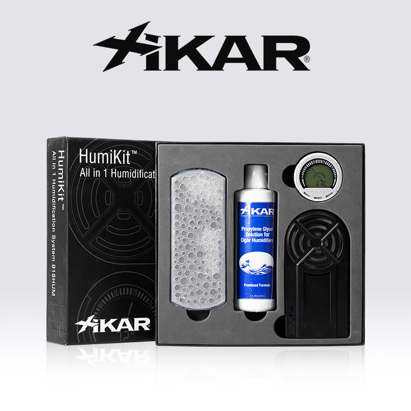 美国西卡XIKAR保湿套装礼盒配件雪茄温湿度计加湿条保湿液风扇