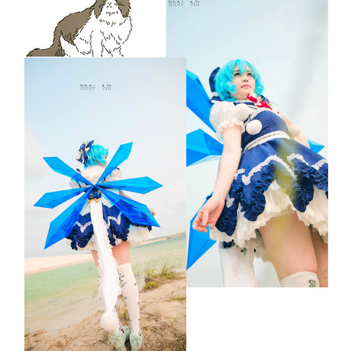 小知家东方project 褶皱地狱 cos 琪露诺 笨蛋⑨ cosplay