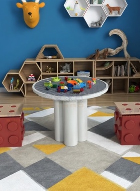 ZDH儿童区桌椅组合幼儿园早教中心桌椅JIMU桌美术桌商场架空层