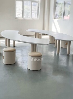 zdh儿童手工桌活动区美术画画桌样板间桌椅组合儿童乐园桌培训桌