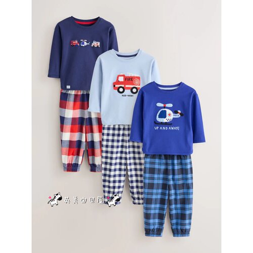 NEXT英国男童装飞机消防车家居服