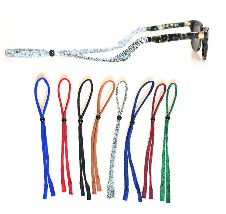 彩色氨纶高弹运动眼镜挂绳可调节防滑防掉防丢眼镜链口罩链装饰