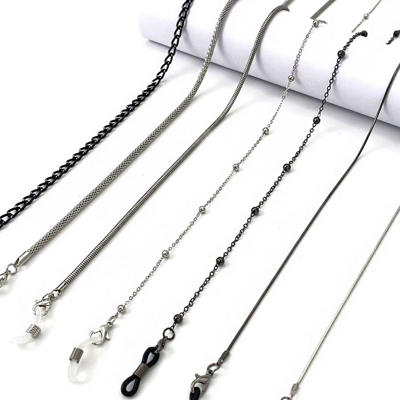 欧美风眼镜链饰品金属黑暗系潮流穿搭配饰男女生口罩固定器眼镜绳