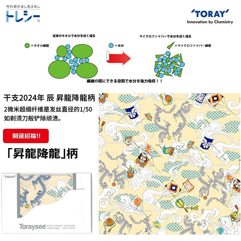 日本东丽龙年限定超细纤维眼镜布