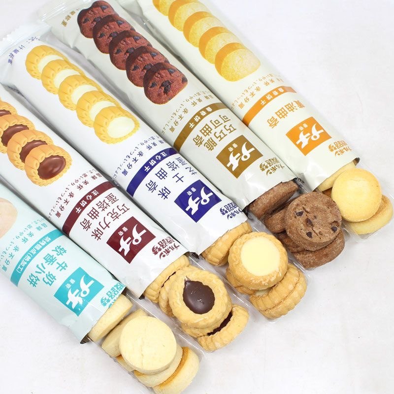 波路梦普奇日式曲奇饼干注心芝士巧克力味黄油味休闲零食小点心