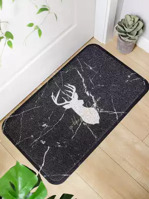 ins Nordic style home mat Powder room kitchen non-slip foot mat American silk ring dust-proof door mat
