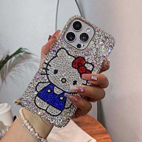 KT猫镶钻手机壳iPhone苹果系列