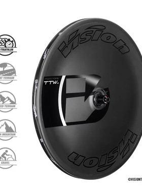 Vision New Metron Disc SL 碳纤维封闭轮铁三车公路车后封闭轮组