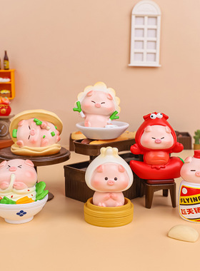 创意中华美食卡通猪手办