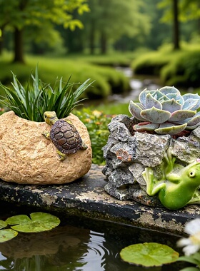 创意仿真小动物造型花盆