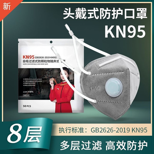 新升级头戴式呼吸阀防粉尘口罩
