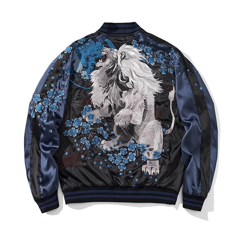 猴子商店2025横须贺重工狮子刺绣棒球服外套男上衣夹克丝卡将春秋