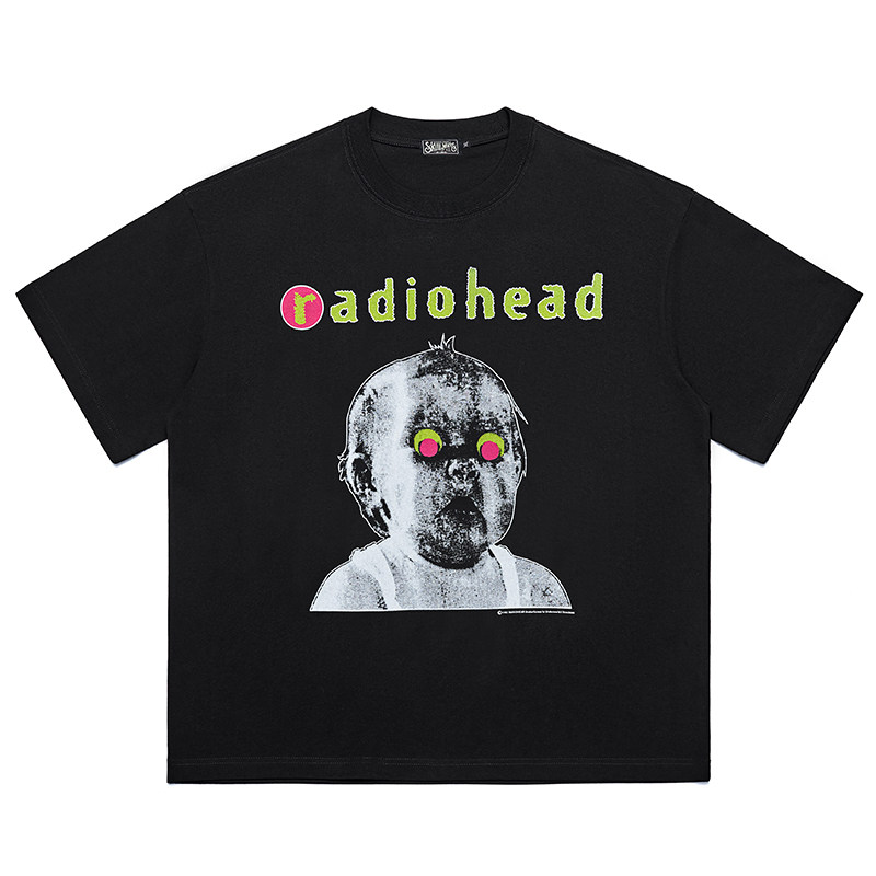 短袖短袖Radiohead潮牌摇滚乐队图片