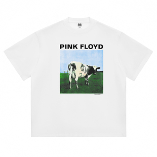 熱石俱乐部HOT Floyd STONES摇滚T恤潮牌棉奶牛印花男女儿童Pink