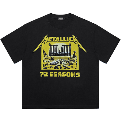 短袖T恤metallica重磅透气潮牌