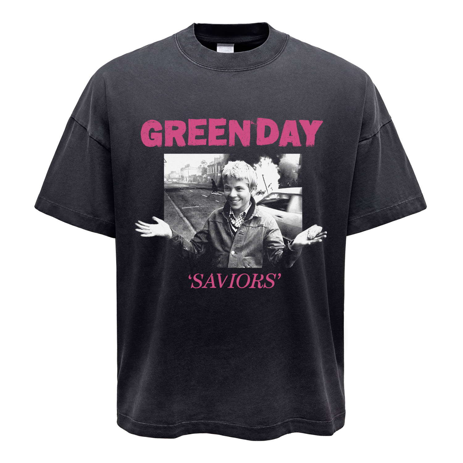 Green Day反战男孩PUNK朋克乐队潮牌短袖摇滚T恤vintage美式高街