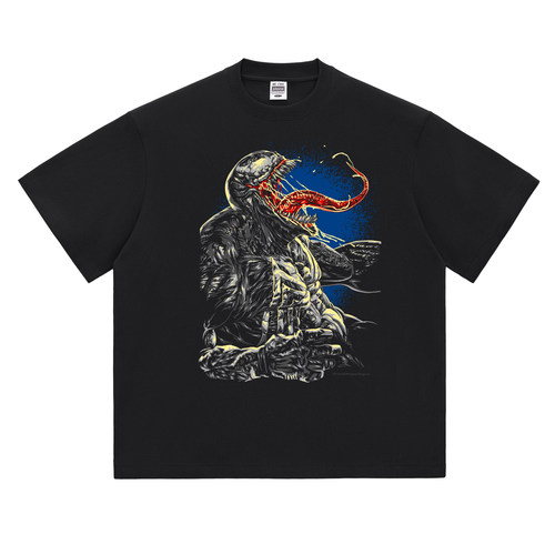热石俱乐部Venom毒液复古潮牌T恤