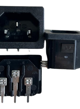 DB-14电源插座31*24mm三插10A电源器具插座3脚三孔电饭锅电压力锅