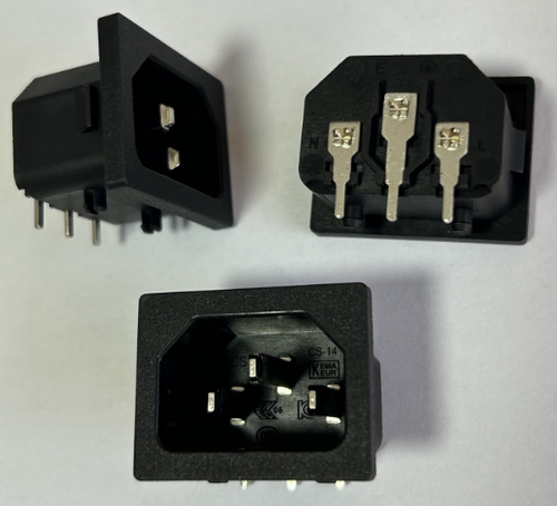 AC品字尾插座C14三插10A 250V 15A 250V安规插座UL 3C ENEC 韩规