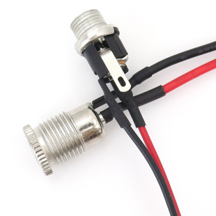 2.5 5.5 DC099带线大电流金属直流电源插座DC025M带线母座5.5 2.1