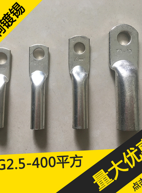 铜鼻子DTG-2.5-4-6-10-16-25-35-50线鼻子铜线耳接头管压紫铜镀锡