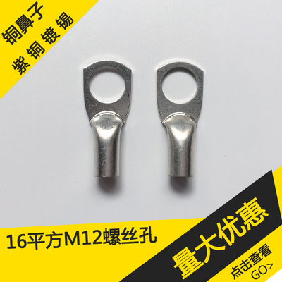 16平方镀锡铜鼻子12孔接线端子