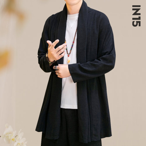 古风唐装中长款棉麻汉服道袍外套